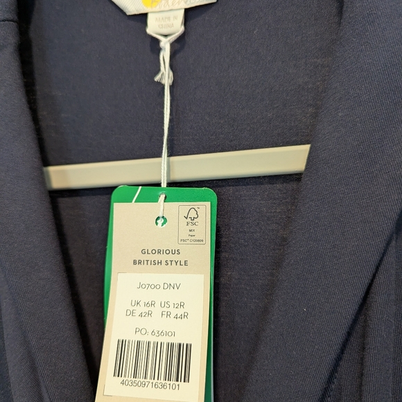Brand new Lavinia collared jersey dress in navy blue from Boden, size 12 - Picture 8 of 8